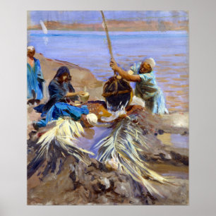 Affiche John Singer Sargent Egyptiens lève l'eau