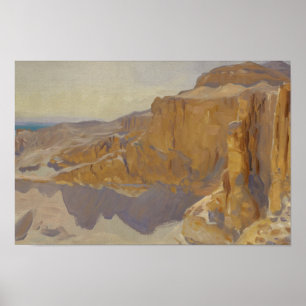 Affiche John Singer Sargent - Falaises à Deir el Bahri