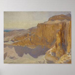 Affiche John Singer Sargent - Falaises à Deir el Bahri