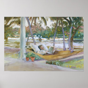 Affiche John Singer Sargent - Figure à Hammock, Floride