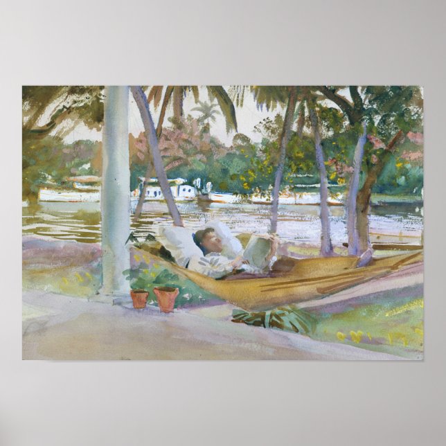 Affiche John Singer Sargent - Figure à Hammock, Floride (Devant)