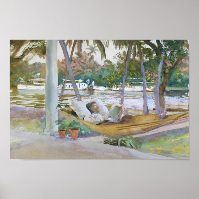 Affiche John Singer Sargent - Figure à Hammock, Floride (Devant)
