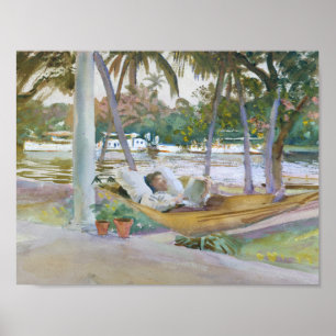 Affiche John Singer Sargent - Figure à Hammock, Floride