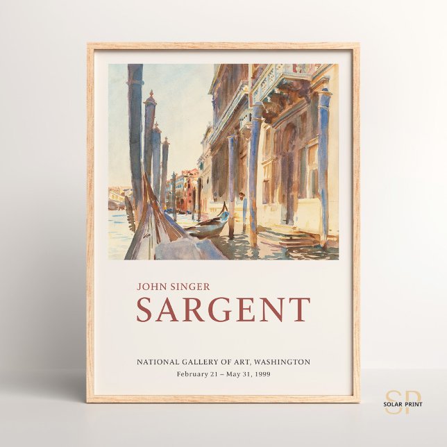Affiche John Singer Sargent Gondola sur le Grand Canal (Créateur téléchargé)