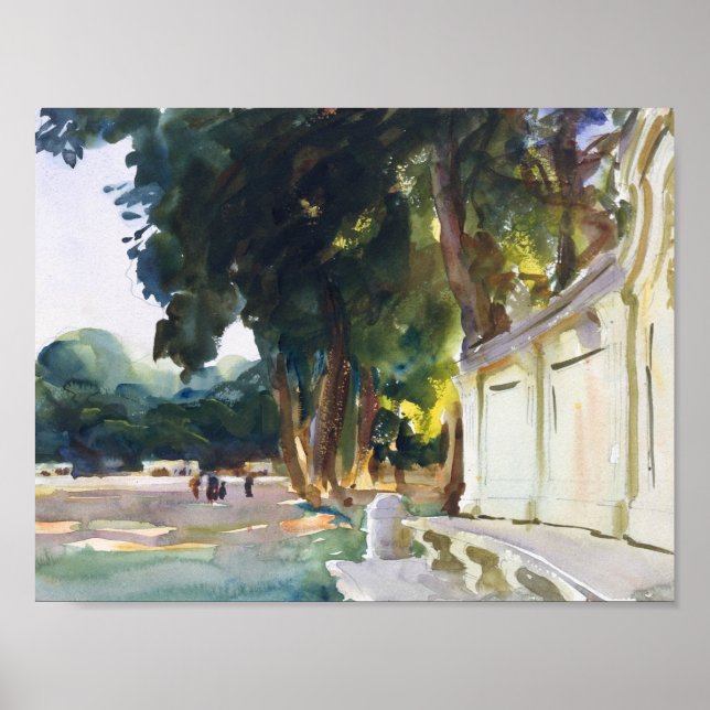 Affiche John Singer Sargent - Le midi espagnol, Aranjuez (Devant)