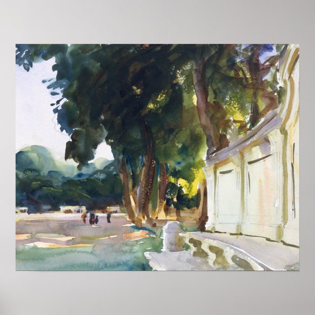 Affiche John Singer Sargent - Le midi espagnol, Aranjuez (Devant)