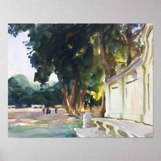 Affiche John Singer Sargent - Le midi espagnol, Aranjuez (Devant)