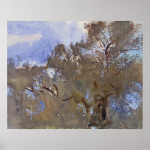 Affiche John Singer Sargent - Les arbres contre Sky