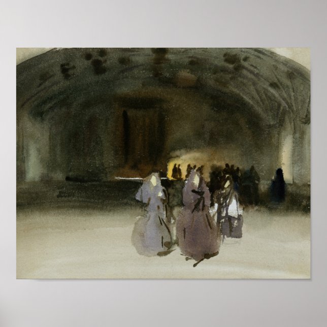 Affiche John Singer Sargent - Les femmes s'approchent (Devant)