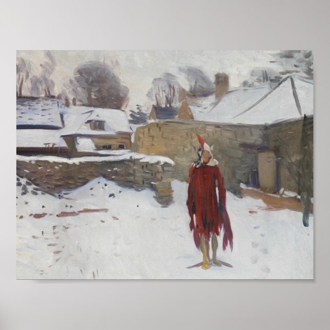 Affiche John Singer Sargent - Mannikin dans la neige (Devant)