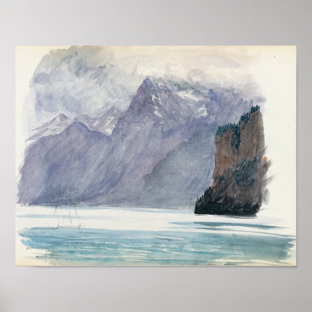 Affiche John Singer Sargent - Mountain Lake (Devant)