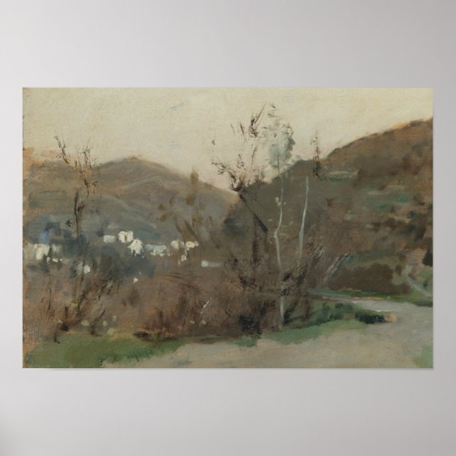 Affiche John Singer Sargent - Paysage espagnol (Devant)