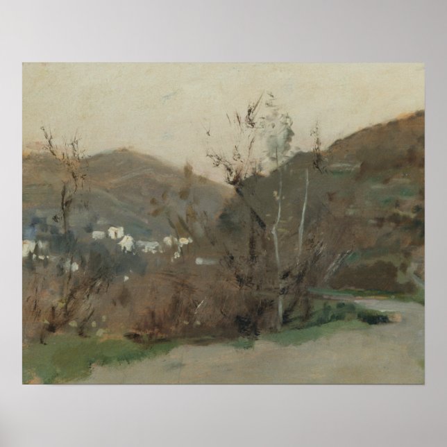 Affiche John Singer Sargent - Paysage espagnol (Devant)