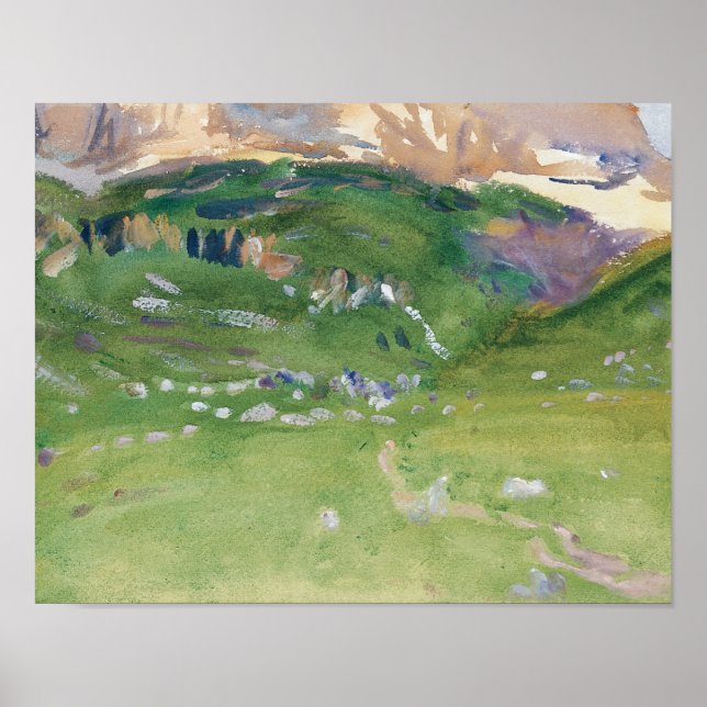 Affiche John Singer Sargent - Sellar Alp, Dolomites (Devant)