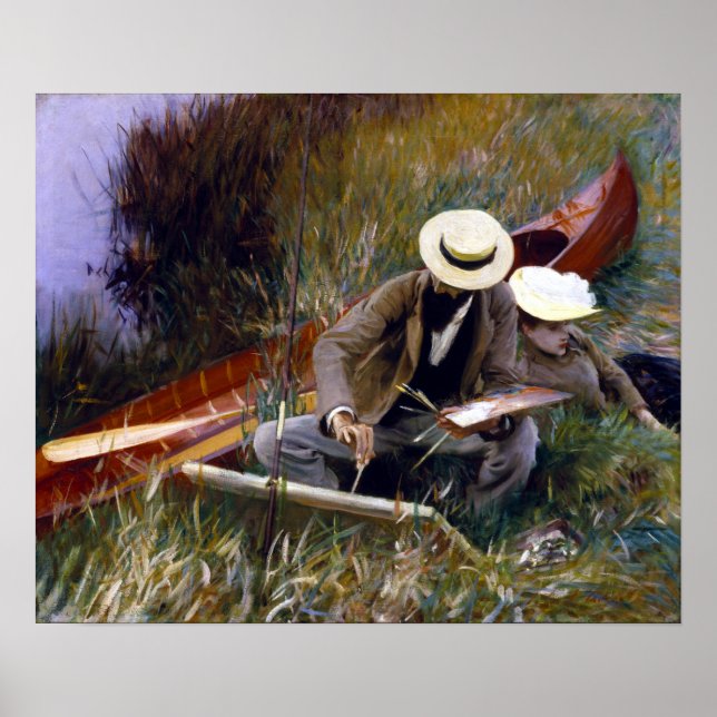 Affiche John Singer Sargent Une étude sur les portes ouver (Devant)