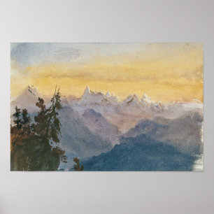 Affiche John Singer Sargent - Vue du Mont Pilatus