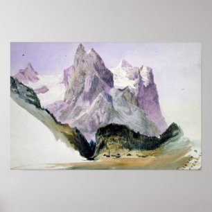 Affiche John Singer Sargent - Wellhorn and Wetterhorn from
