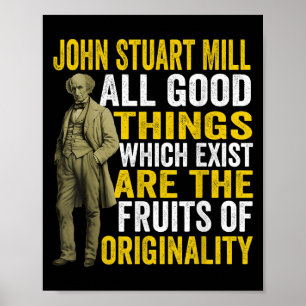Affiche John Stuart Mill Philosophe Citation Philosophie T