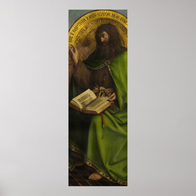Affiche John the Baptist, Le retable de Gand par van Eyck (Devant)