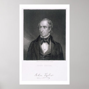 Affiche John Tyler, gravé par John B. Forrest (1814-70)