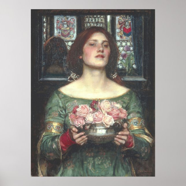 Affiche John W Waterhouse - Gather Ye Rosebuds (1908) (Devant)