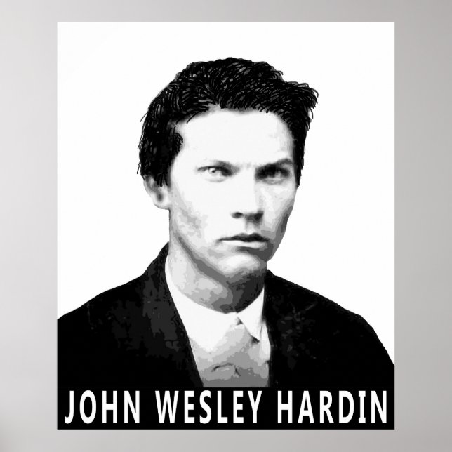 AFFICHE JOHN WESLEY HARDIN OUTLAW, VIEUX-OUEST (Devant)