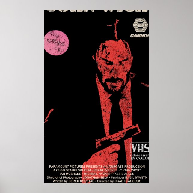 Affiche John Wick VHS (Devant)