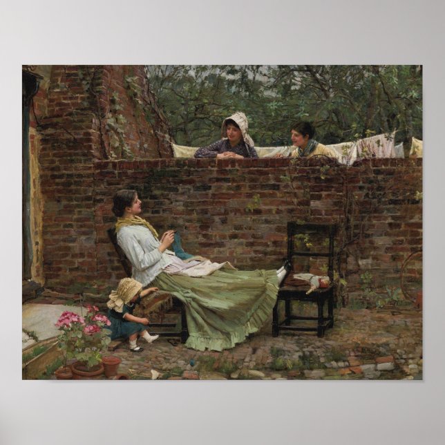 Affiche John William Waterhouse - Bons voisins (Devant)