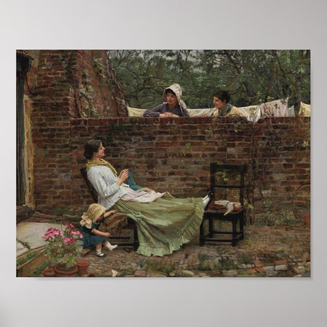 Affiche John William Waterhouse - Bons voisins (Devant)