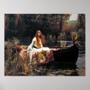 Affiche John William Waterhouse La Dame de Shalott