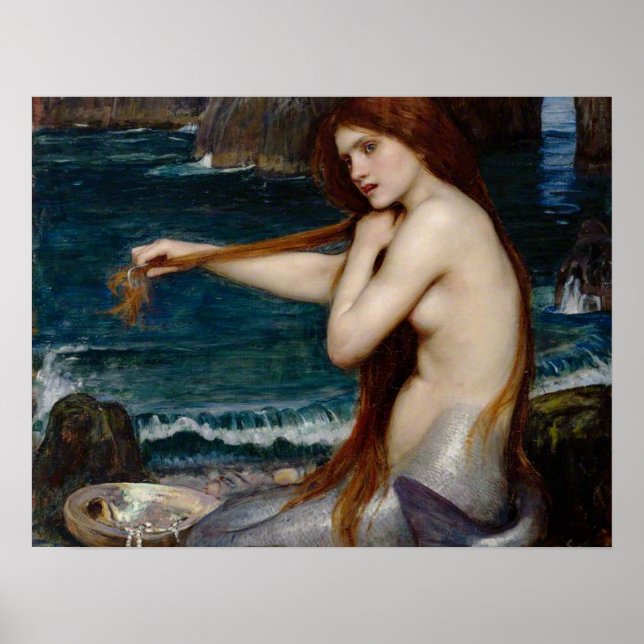 Affiche John William Waterhouse Mermaid (Devant)