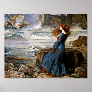 Affiche John William Waterhouse - Miranda - La tempête