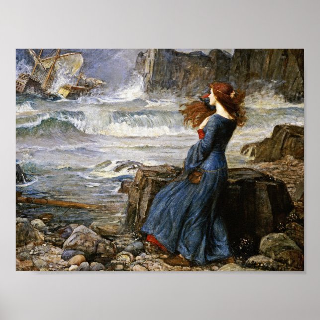 Affiche John William Waterhouse - Miranda - The Tempest (Devant)