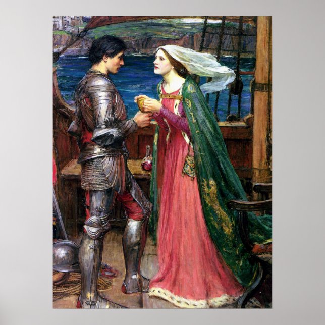 Affiche John William Waterhouse Tristan et Isolde (Devant)