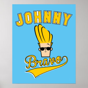 Affiche Johnny Bravo Collegiate Graphic