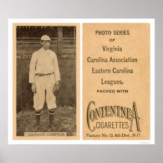 Affiche Johnson Norfolk Baseball 1910