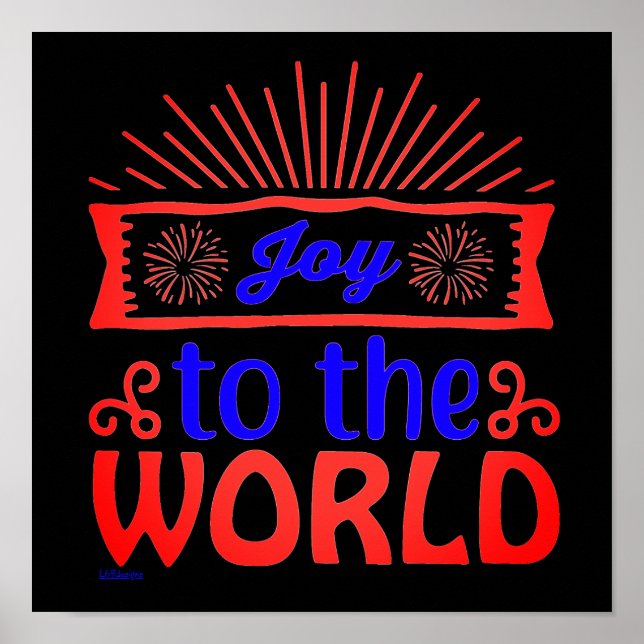 Affiche JOIE AU MONDE inspiré et motivationnel (Devant)