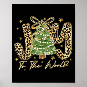 Affiche Joie au monde Jésus Noël chrétien Xmas Tr