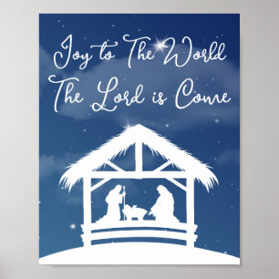Affiche Joie au monde Noël religieux Nativité
