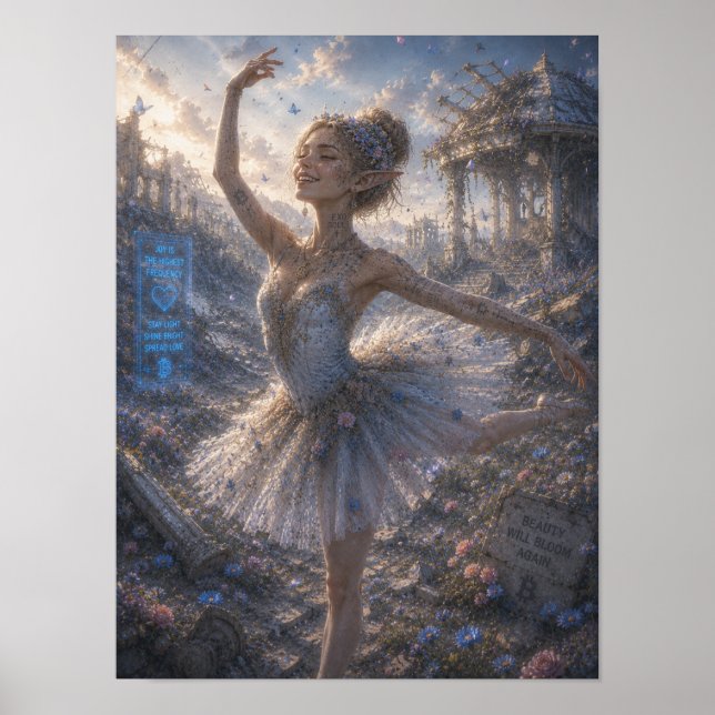 Affiche Joie / Ballerine / Champ de fleurs (Devant)