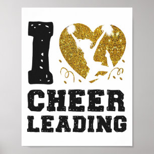 Affiche Joie Cheerleading Cœur J'adore Cheerleading _1