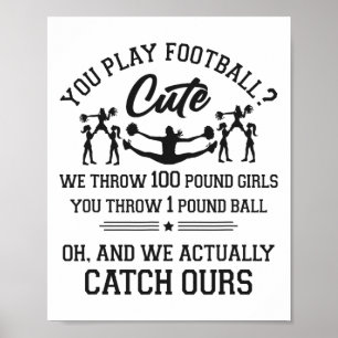Affiche Joie Cheerleading Vous Jouez Footll Mignon Nous Je