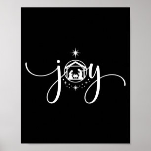 Affiche Joie chrétienne de la Nativité de Noël - joie' Ave