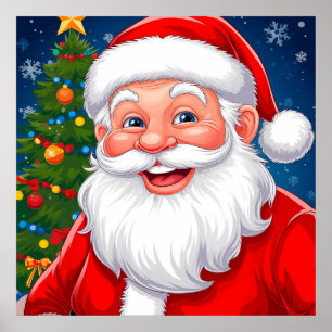 Affiche 🎅 Joie de fêtes de Noël de Santa Style de maison