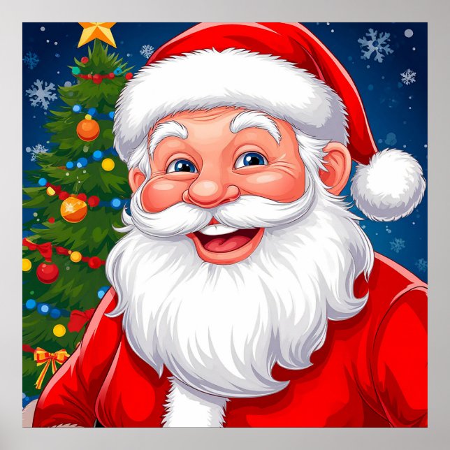 Affiche 🎅 Joie de fêtes de Noël de Santa Style de maison  (Devant)