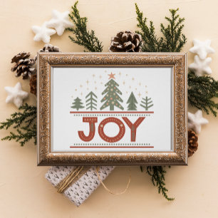 Affiche Joie de Noël Boho Fêtes