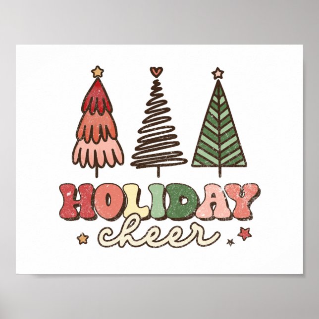 Affiche Joie de Noël Rétro Noël (Devant)