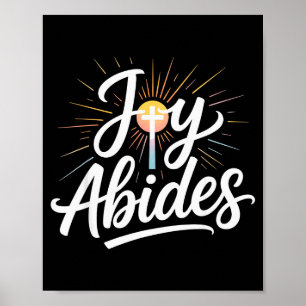 Affiche Joie demeure inspiration de foi chrétienne croix r