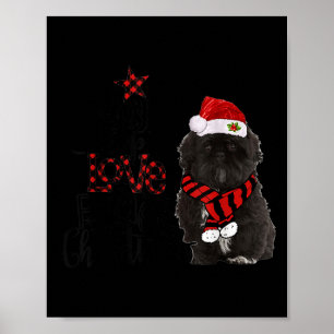 Affiche Joie Espoir Amour Paix Noël Shih Tzus Noirs 2020
