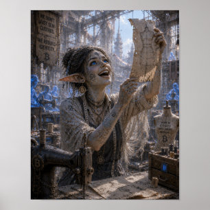 Affiche Joie Excitée / Créateur de Motifs / Usine de Vêtem